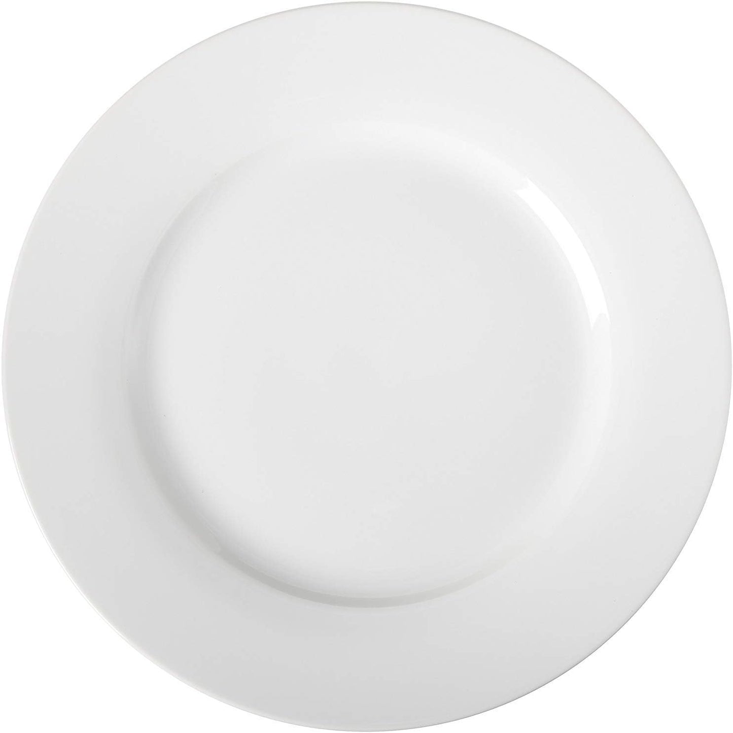 6-Piece White Dinner Plate Set, Microwave and Dishwasher Safe for Everyday Use, 10.5 inches