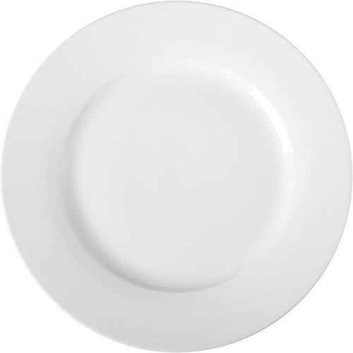 6-Piece White Dinner Plate Set, Microwave and Dishwasher Safe for Everyday Use, 10.5 inches