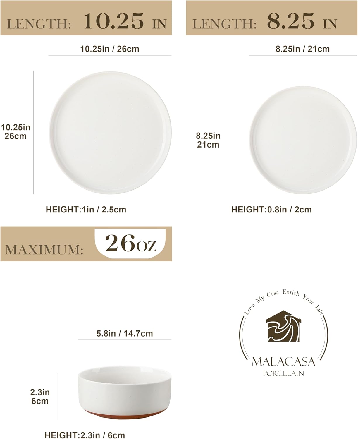 Plates and Bowls Sets, 12 Pieces Modern Stoneware Dinnerware Set for 4 Kitchen Dinner Set Ceramic Dishware Dishes Set Microwave and Dishwasher Safe